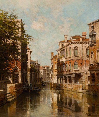 Canal in Venice by Johannes Karel Christian Klinkenberg